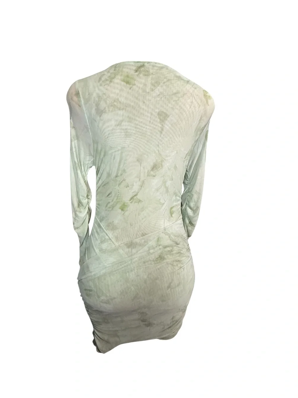 Woman's Free People Katana Green Leaf Print Bodycon Mini Dress Size Small